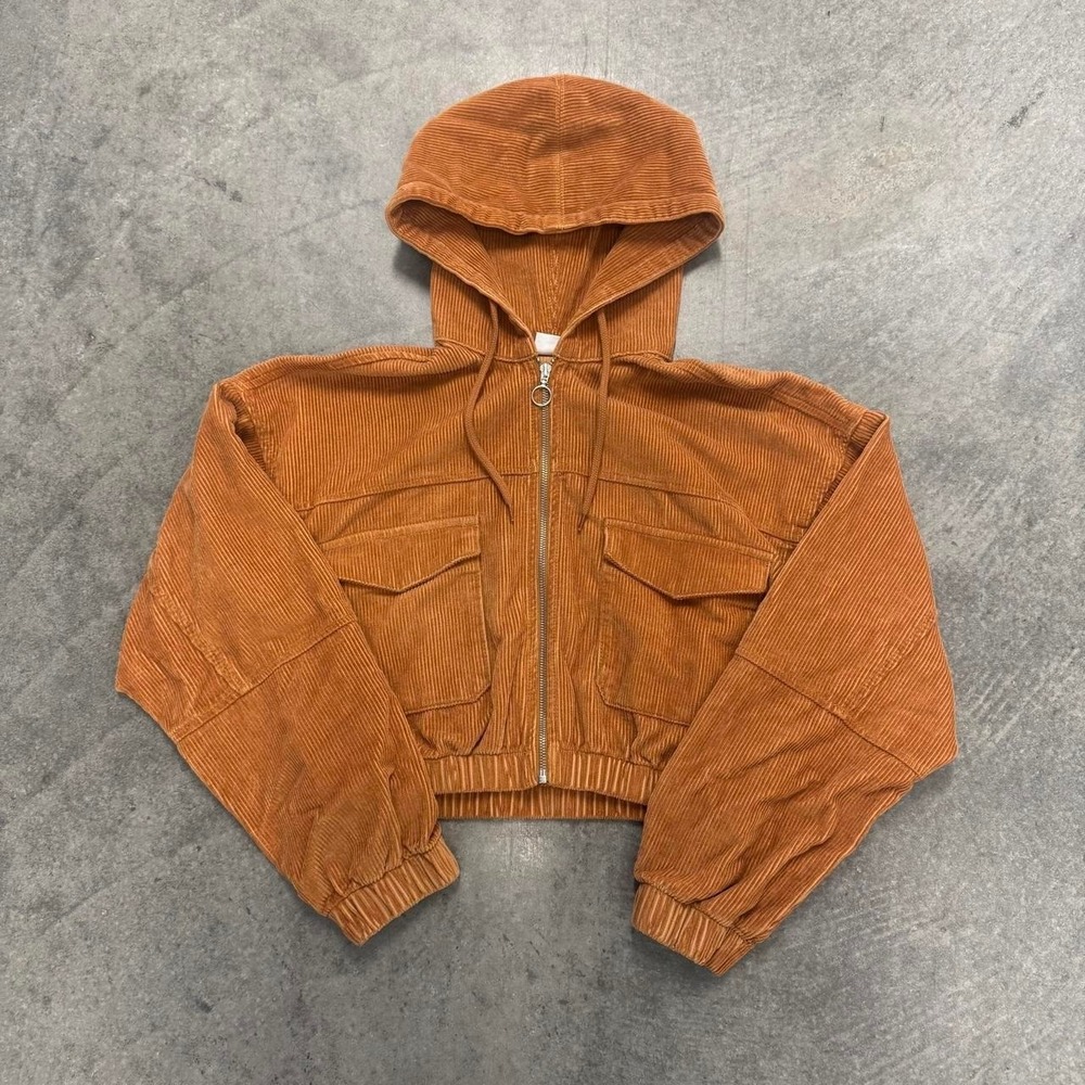 Urban Outfitters BDG orange corduroy zip up jacket in a S #bdg #corduroy